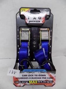 lot 188 image: 2pk 1x6 cam lock tie down
