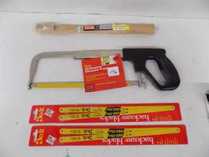 lot 196 image: HacksawBladesNail Hammer handle