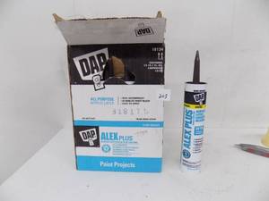 lot 203 image: DAP caulk Alex plus acrylic latex plus silicone
