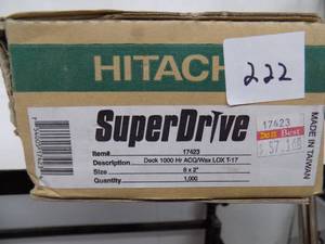lot 222 image: Hitachi super drive screws
