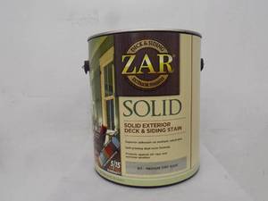 lot 333 image: 1 gal ZAR solid exterior finishes      Solid exterior deck and siding stain      811 medium tint base
