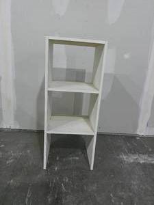 lot 11 image: 3 Tier White Shelf 30 x 12 18 x 11 12