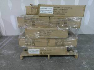 lot 8 image: Pallet of 150 Christopher & Banks CJ Display Hangers-Jacket with Pants Clip