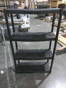 lot 41 image: 4 Tier Black Plastic Shelf