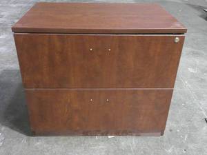 lot 73 image: 34 x 22 34 x 30 Filing Cabinet-2 Drawers-Locked-Missing Keys
