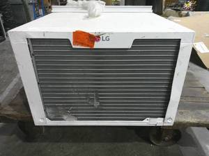 lot 78 image: LG 18,000 BTU 230208V Window Air Conditioner LW1817IVSM Cools 1000 Sq. Ft.-Missing Front Cover & Remote