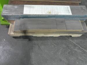 lot 90 image: Lot of Approx. 3 Cases & Partial Cut of Dream Home 8mm Pewter Oak Laminate Flooring 7.64 in. Wide x 50.63 in. Long