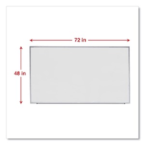 lot 108 image: Universal 43626 Dry Erase Board, Melamine, 72 x 48, Satin-Finished Aluminum Frame