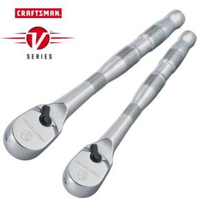 lot 13 image: CRAFTSMAN V-Series 2-Piece Set-Tooth Set Drive Comfort Grip Handle Ratchet Set (02272412)