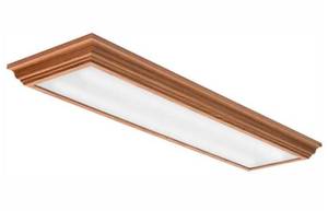 lot 56 image: LITHONIA LIGHTING Cambridge 4 ft. Oak LED Flush Mount