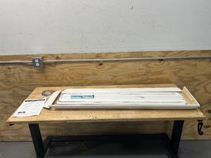 lot 95 image: LITHONIA LIGHTING Cambridge 4 ft. 35-Watt White Integrated LED Flushmount