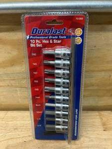 lot 105 image: DURALAST 10 PC. Hex & Star Bit Set (0227245)