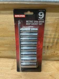 lot 111 image: ULTRA STEEL 9 Piece SAE 38 Drive Deep Socket Set (022724.50)