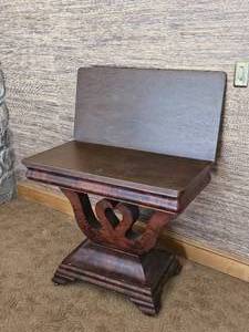 lot 3 image: Stunning Empire Styled Crotched  Mahogany Veneer Game Table