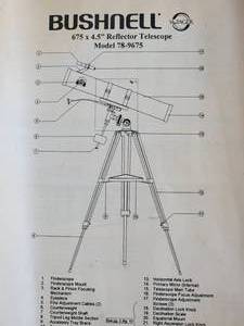 lot 19 image: Bushnell 675 x 4.5 Reflector Telescope Model 78-9675
