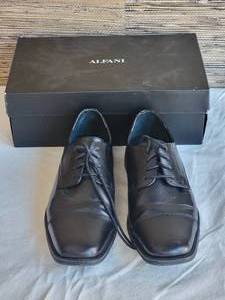 lot 91 image: NIB Mens Alfani Designer Black Dress Shoe - 10 12