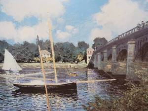 lot 68 image: National Gallery of Art Poster Print - Claude Monet - The Argenteuil Bridge