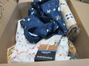Box of Curtains, Tablecloths etc...
