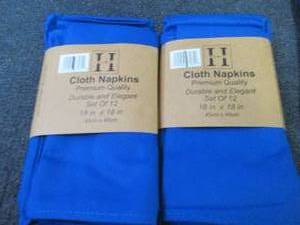 2- 12 pks Cloth Napkins 18x18 inche...