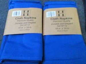 2- 12 pks Cloth Napkins 18x18 inche...