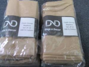 2- 12 pks Cloth Napkins 17x17inches...