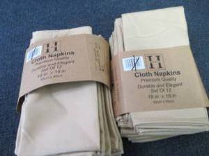 2- 12 pks Cloth Napkins 18x18 inche...