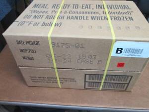 Sealed Case of 12 MREs Meal Ready ...