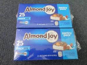 2- 25 ct pks Almond Joy Snack Size ...
