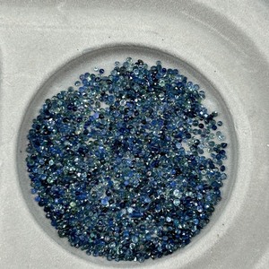 47.33 Carat Blue Sapphire Faceted Round Cut Large Lot of Loose Stones