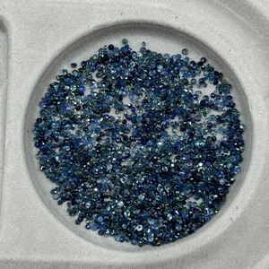 47.33 Carat Blue Sapphire Faceted Round Cut Large Lot of Melee Loose Stones