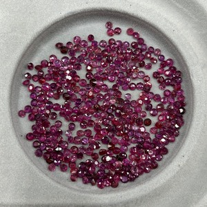 45.08 Carat Ruby Faceted Round Cut Large Lot of Melee Loose Stones