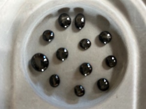 40.49 Carat Black Star Sapphire Assorted Shape Cabochon Cut Lot of 12 Loose Stones