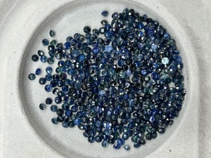 56.70 Carat Blue Sapphire Assorted Faceted Round Cut Large Lot of Melee Loose Stones