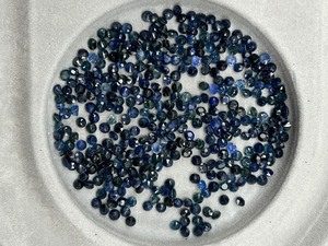 50.70 Carat Blue Sapphire Assorted Size Faceted Round Cut Large Lot of Loose Stones
