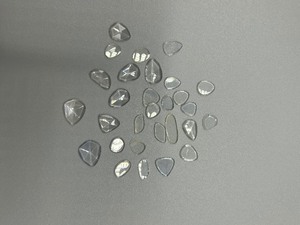 40.97 Carat Colorless White Sapphire Assorted Sizes & Shapes Tablet Cut Lot of Loose Stones