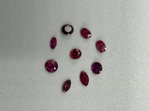 2.28 Carat Ruby Assorted Shapes Lot of 9 Loose Stones