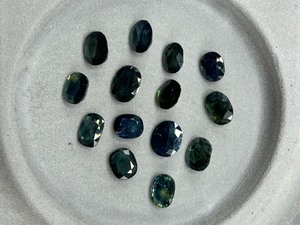 27.15 Carat Blue Sapphire Assorted Size Faceted Oval Cut Lot of Loose Stones