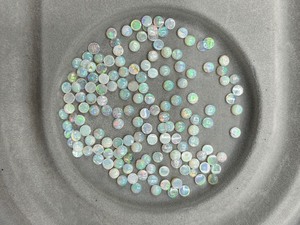 17.06 Carat White Opal Round Cabochon Cut Large Lot of Loose Stones