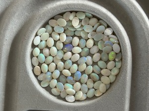 54.70 Carat White Opal Oval Cabochon Cut Large Lot of Loose Stones