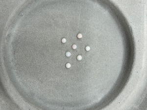 0.43 Carats of White Opals Round Cabochon Cut Set of 7 Loose Stones