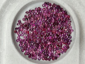 65.80 Carat Ruby Faceted Round Cut Large Lot of Loose Stones