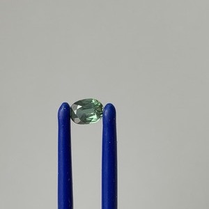 0.63 Carat Green Sapphire Faceted Oval Cut