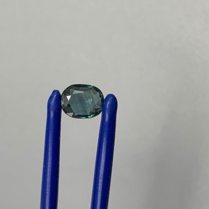 0.79 Carat Greenish Blue Sapphire Faceted Oval Cut