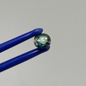 0.98 Carat BlueGrayGreenYellow Sapphire Modified Oval Cushion Cut