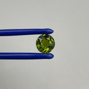 1.58 Carat Green Tourmaline Round Brilliant Cut