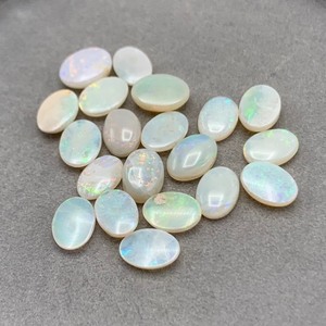 9.04 Carat White Opal Oval Cabochon Cut Large Lot - Set of Loose Stones
