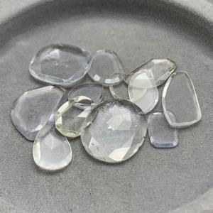 26.60 Carat Colorless White Sapphire Mixed-Cut Tablets Set of 12