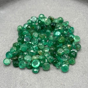 14.13 Carat Emerald Round Faceted Cut Assorted Lot