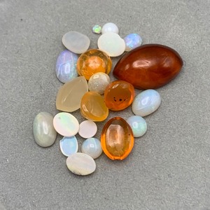 11.15 Carats of Opals Assorted Color and Size Cabochon Cut Lot of Loose Stones