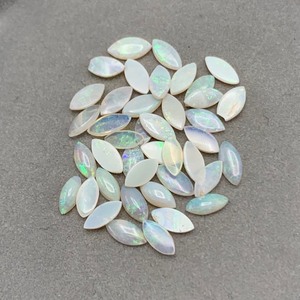 4.89 Carats of White Opals Marquise Cabochon Cut Assorted Lot of Loose Stones